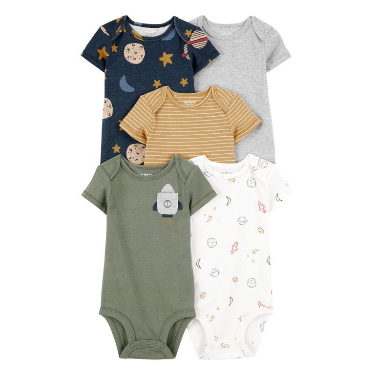 CARTER'S Pack 5 Bodys Algodón Bebé Niño