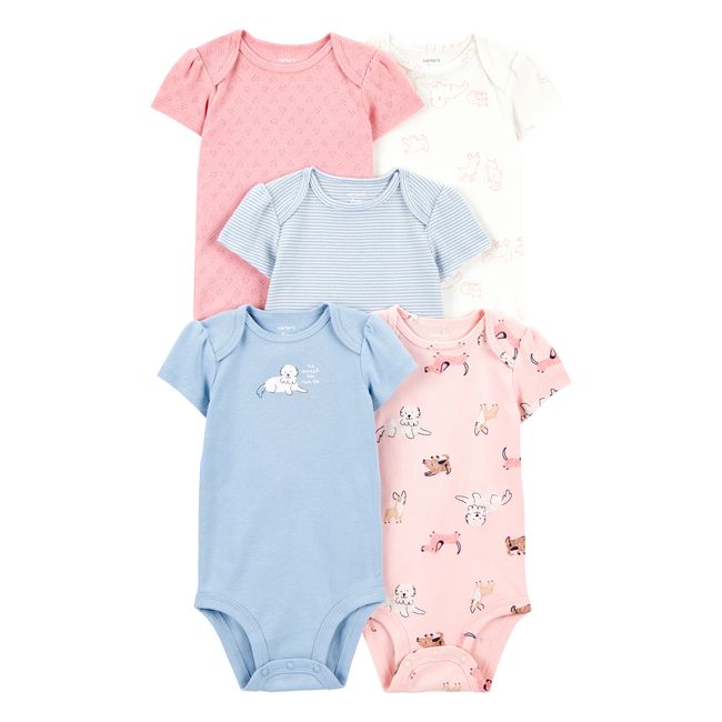 CARTER'S - Pack De Bodys Algodón 5 Unidades Bebé Niña Carter's