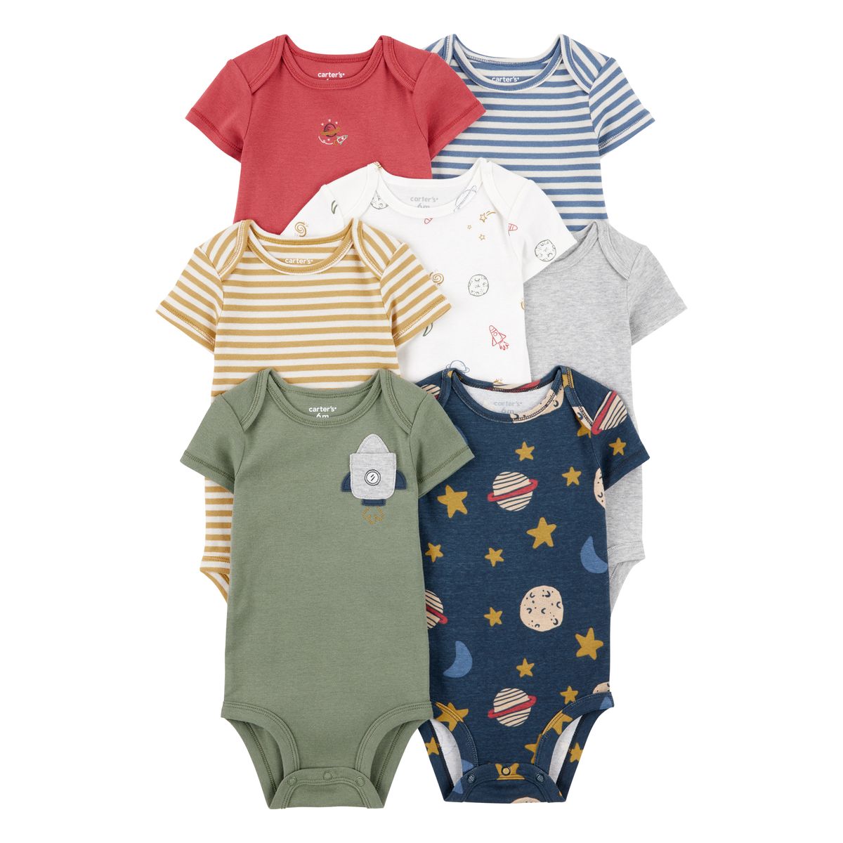 CARTER'S - Pack 7 Bodys Algodón Bebé Niño Carter's
