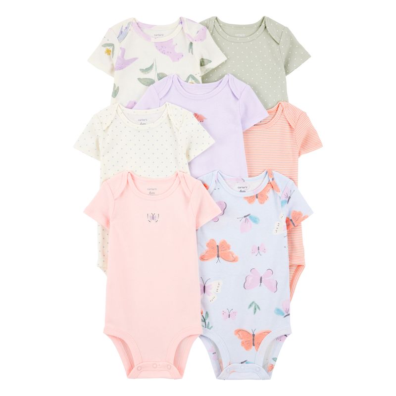 CARTER'S - Pack 7 Bodys Algodón Bebé Niña Carter's