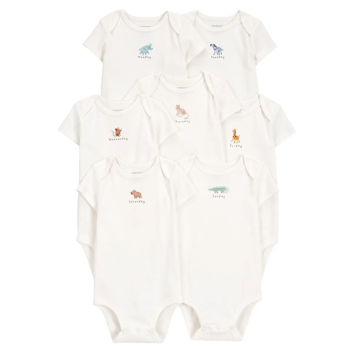 CARTER'S - Pack 7 Bodys Algodón Bebé Unisex Carter's