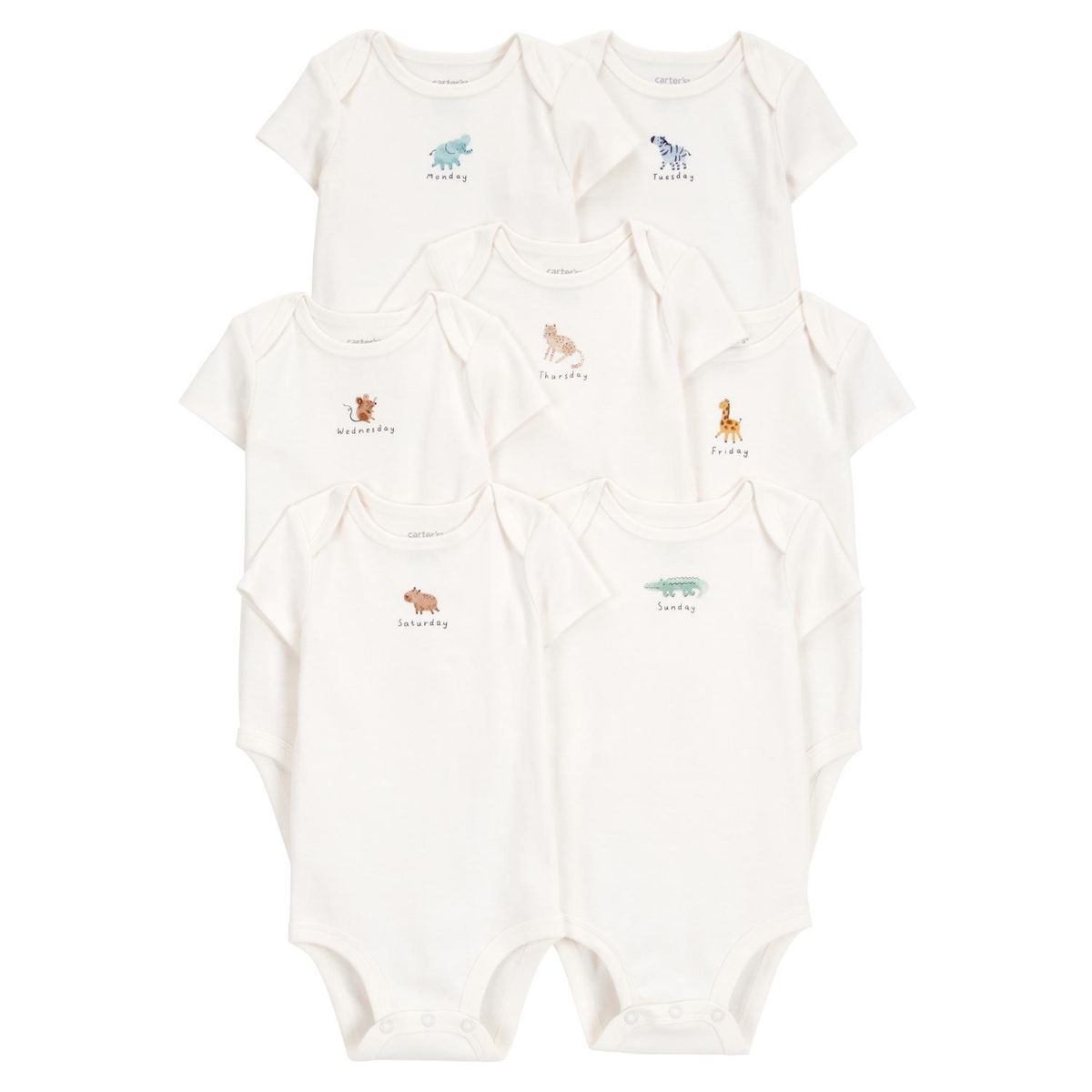 CARTER'S - Pack 7 Bodys Algodón Bebé Unisex Carter's