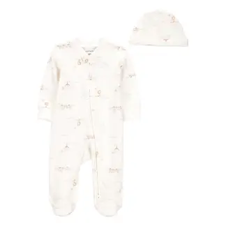 CARTER'S - Conjunto 2 Piezas Pijama Y Gorro Bebé Niño