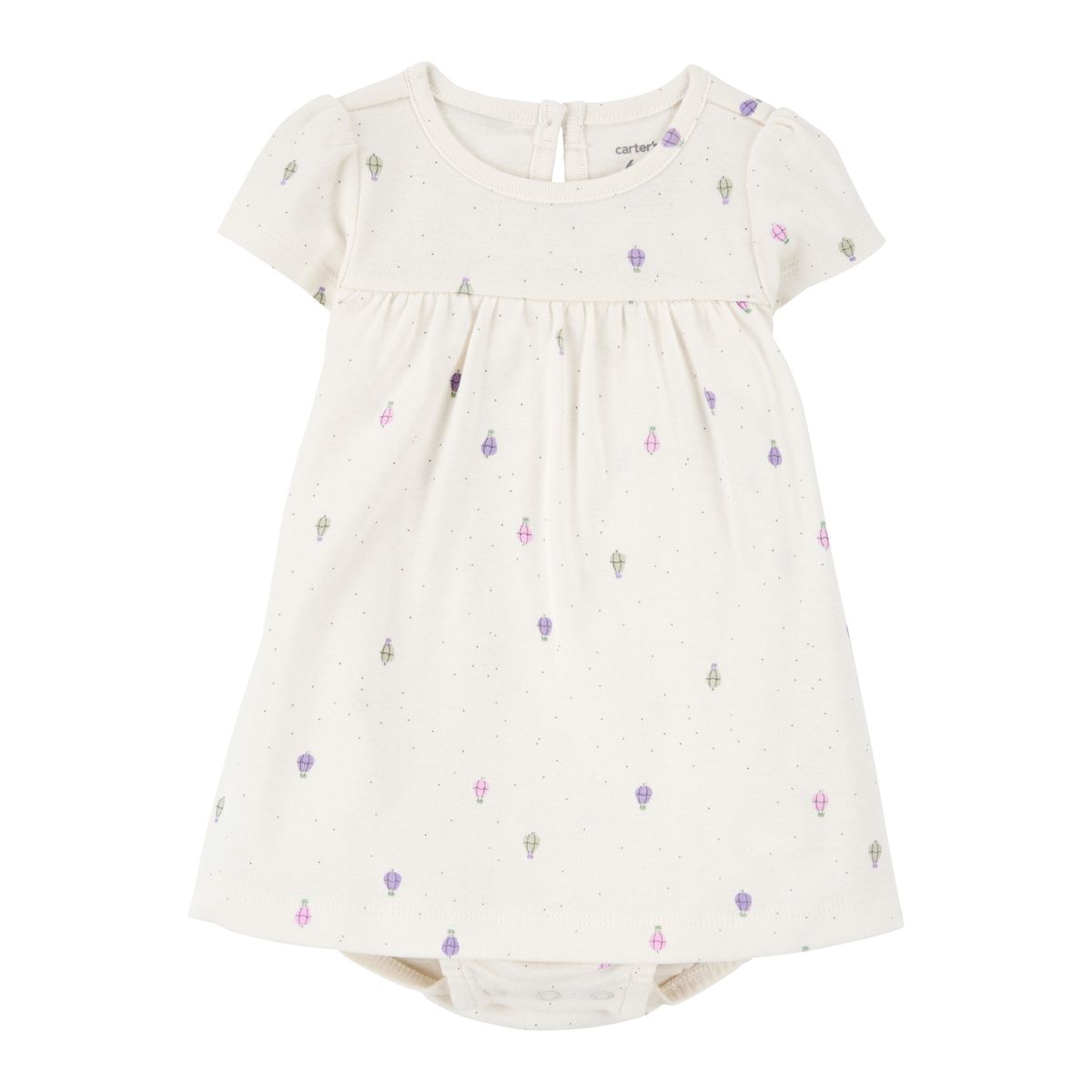 CARTER'S - Conjunto 2 Piezas Vestido Con Cubre Pañal Y Chaleco Bebé Niña Carter's