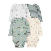 Pack 4 Bodys Algodón Bebé Niño