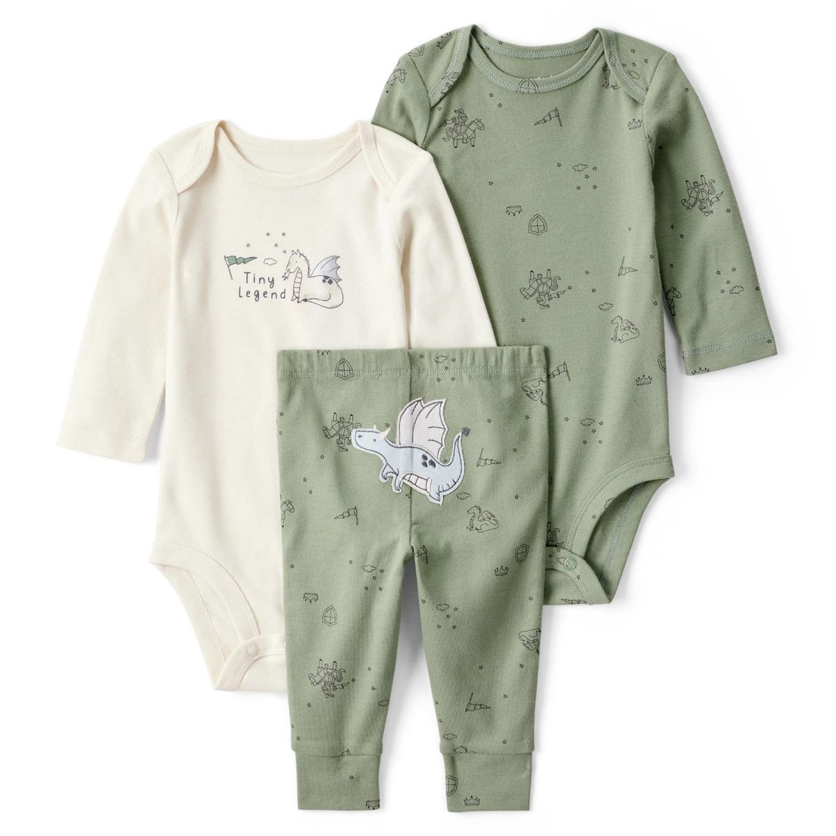 CARTER'S - Conjunto 3 Piezas Pantalón Y Bodys Bebé Niño Carter's