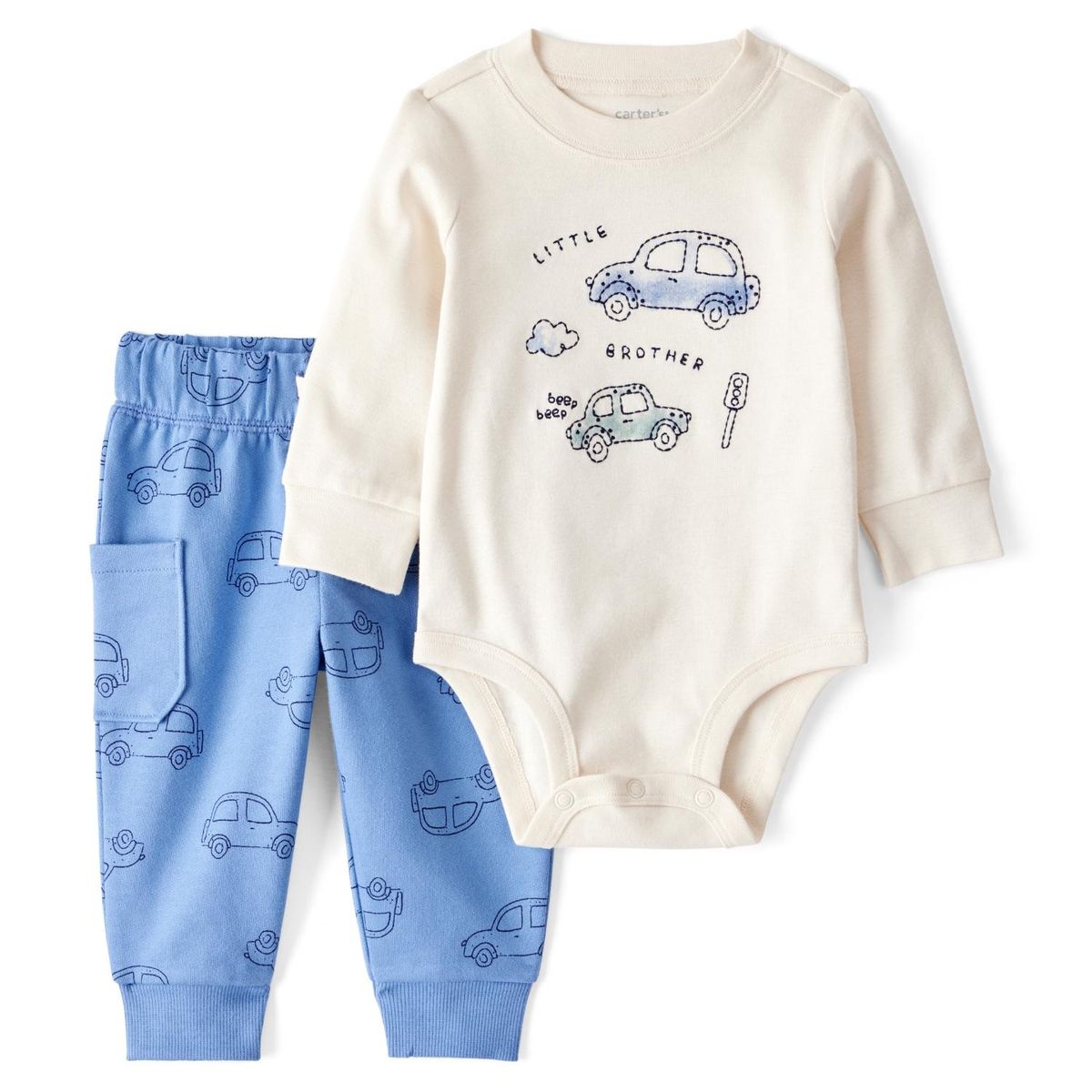 CARTER'S - Conjunto 2 Piezas Body Y Pantalón Buzo Bebé Niño Carter's