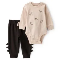 Conjunto 2 Piezas Body Y Pantalón Buzo Bebé Niño