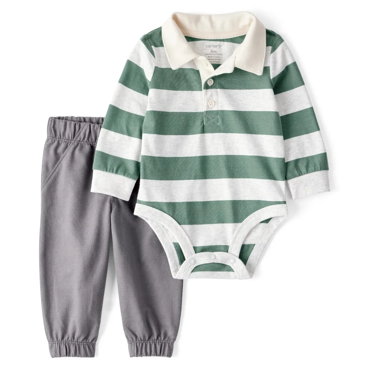 CARTER'S - Conjunto 2 Piezas Body Y Pantalón Buzo Bebé Niño Carter's