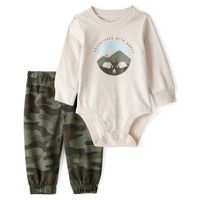 Conjunto 2 Piezas Body Y Pantalón Buzo Bebé Niño