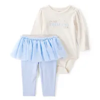 Conjunto 2 Piezas Body Y Calza Con Tutu Bebé Niña