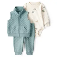 CARTER'S - Conjunto 3 Piezas Polerón, Pantalón Y Body Bebé Niño
