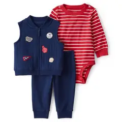 CARTER'S - Conjunto 3 Piezas Polerón, Pantalón Y Body Bebé Niño