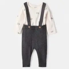 CARTER'S - Conjunto 2 Piezas Calza Con Tirantes y Body Bebé Niño