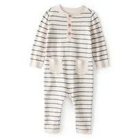 Enterito Manga Larga Con Vuelos y Botones Bebé Niño