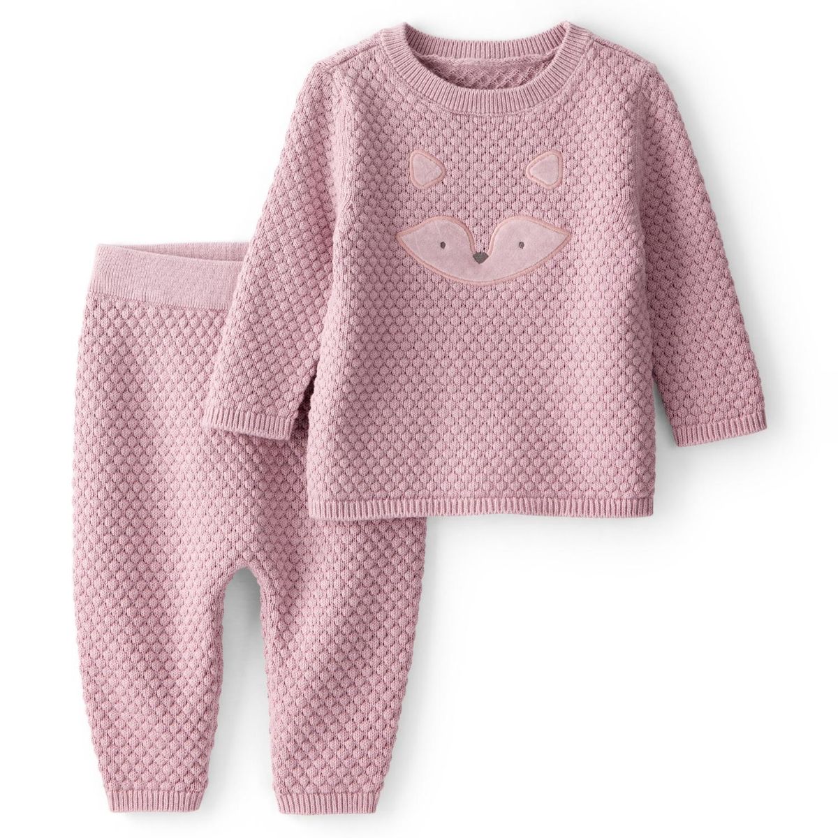 CARTER'S - Conjunto 2 Piezas Polerón y Pantalón Tejido Zorro Bebé Niña Carter's