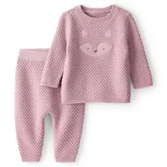 CARTER'S - Conjunto 2 Piezas Polerón y Pantalón Tejido Zorro Bebé Niña