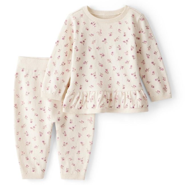 CARTER'S - Conjunto 2 Piezas Polera Manga Larga y Pantalón Bebé Niña Carter's