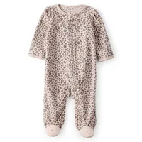 Pijama Polar Estampado Animal Print Bebé Niña