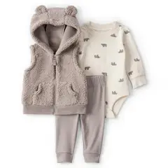 CARTER'S - Conjunto 3 Piezas Polerón, Body y Pantalón Bebé Niño