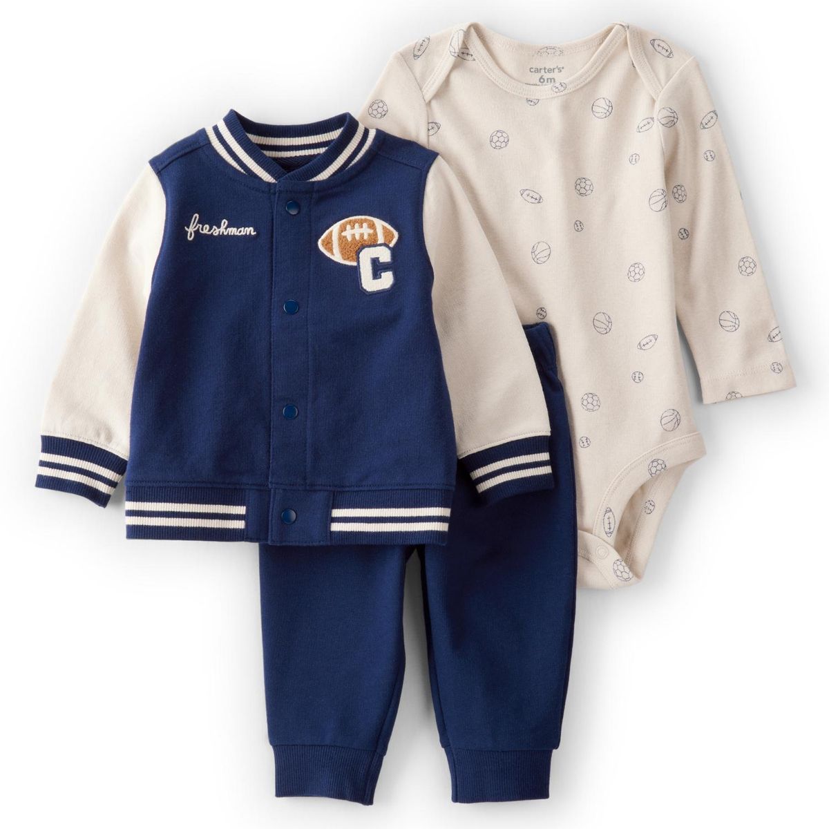 CARTER'S - Conjunto 3 Piezas Chaqueta, Pantalón y Body Bebé Niño Carter's
