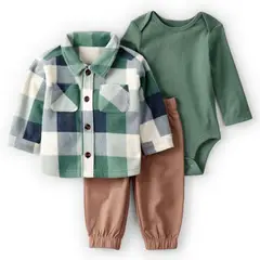 CARTER'S - Conjunto 3 Piezas Chaqueta, Pantalón y Body Bebé Niño