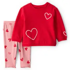 CARTER'S - Conjunto 2 Piezas San Valentín Polerón y Calza Bebé Niña