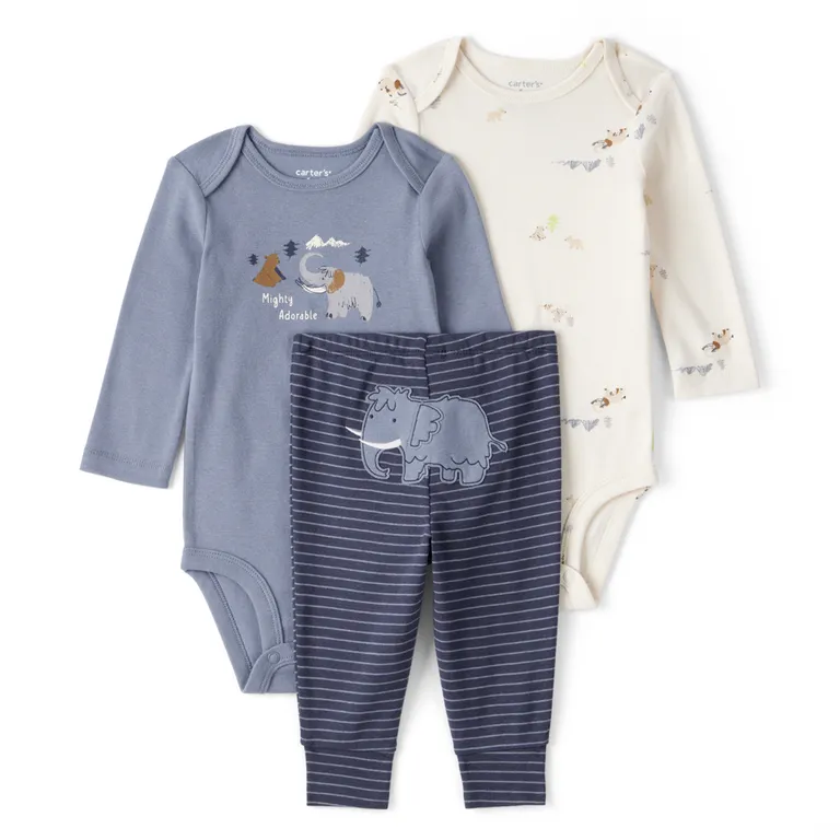 CARTER'S Conjunto 3 Piezas Pantalón y Dos Body Bebé Niño