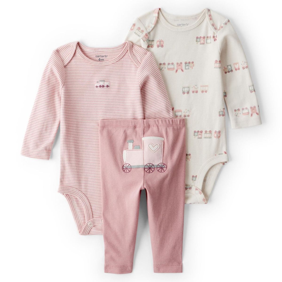 CARTER'S - Conjunto 3 Piezas Calza y Dos Body Bebé Niña Carter's