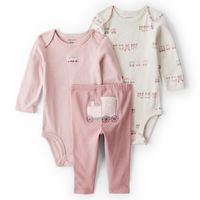 Conjunto 3 Piezas Calza y Dos Body Bebé Niña