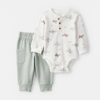 Conjunto 2 Piezas Body y Pantalón Buzo Bebé Niño