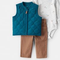 Conjunto 3 piezas Polerón, Pantalón y Body Bebé Niño