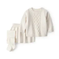 CARTER'S - Conjunto 3 Piezas Falda, Sweater y Patys Bebé Niña