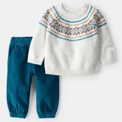 CARTER'S - Conjunto 2 Piezas Sweater y Pantalón Cotelé Bebé Niño