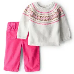 CARTER'S - Conjunto 2 Piezas Sweater y Pantalón Cotelé Bebé Niña