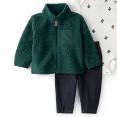 CARTER'S - Conjunto 3 piezas Polerón, Pantalón y Body Bebé Niño