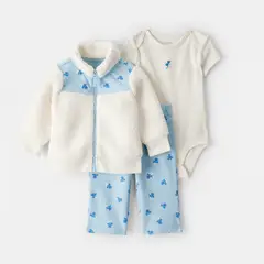 CARTER'S - Conjunto 3 Piezas Polerón, Calza y Body Bebé Niña