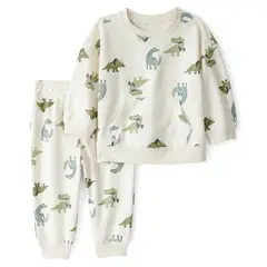 CARTER'S - Conjunto 2 Piezas Polerón y Pantalón Buzo Dinosaurios Bebé Niño