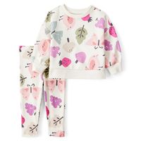 Conjunto 2 Piezas Polerón y Calza Estampado Bebé Niña