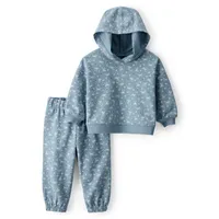 Conjunto 2 Piezas Polerón y Pantalón Buzo Estampado Bebé Niña