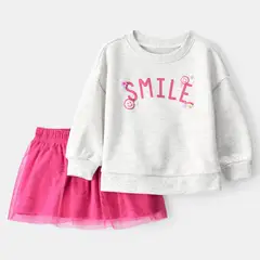 CARTER'S - Conjunto 2 Piezas Polerón y Falda Tul Bebé Niña