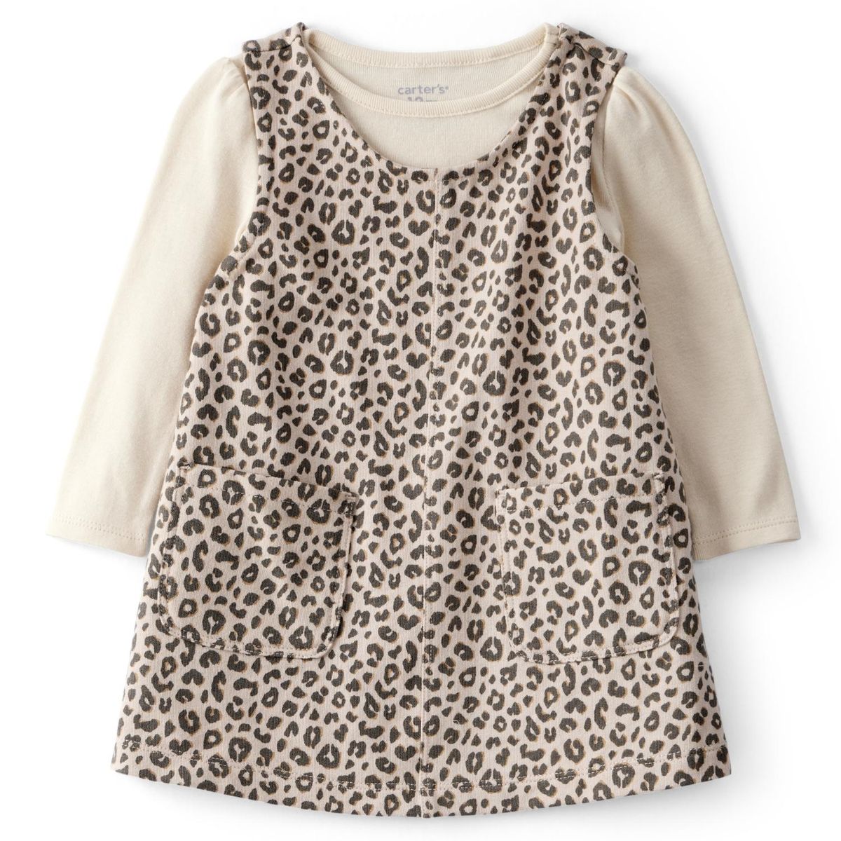 CARTER'S - Conjunto 2 Piezas Vestido y Polera Manga Larga Bebé Niña Carter's