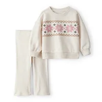 Conjunto 2 Piezas Polerón y Pantalón Bebé Niña