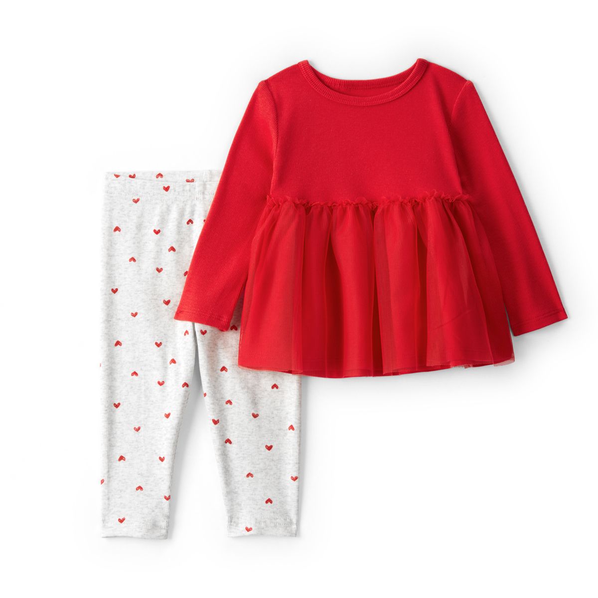 CARTER'S - Conjunto 2 Piezas San Valentín Polera y Calza Bebé Niña Carter's