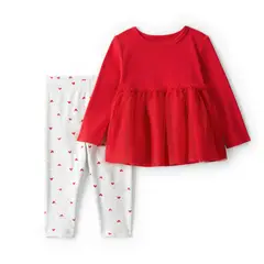 CARTER'S - Conjunto 2 Piezas San Valentín Polera y Calza Bebé Niña