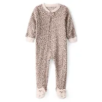Pijama Polar Estampado Animal Print Bebé Niña