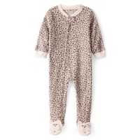 Pijama Polar Estampado Animal Print Bebé Niña