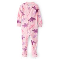 Pijama Polar Estampado Dinosaurios Bebé Niña