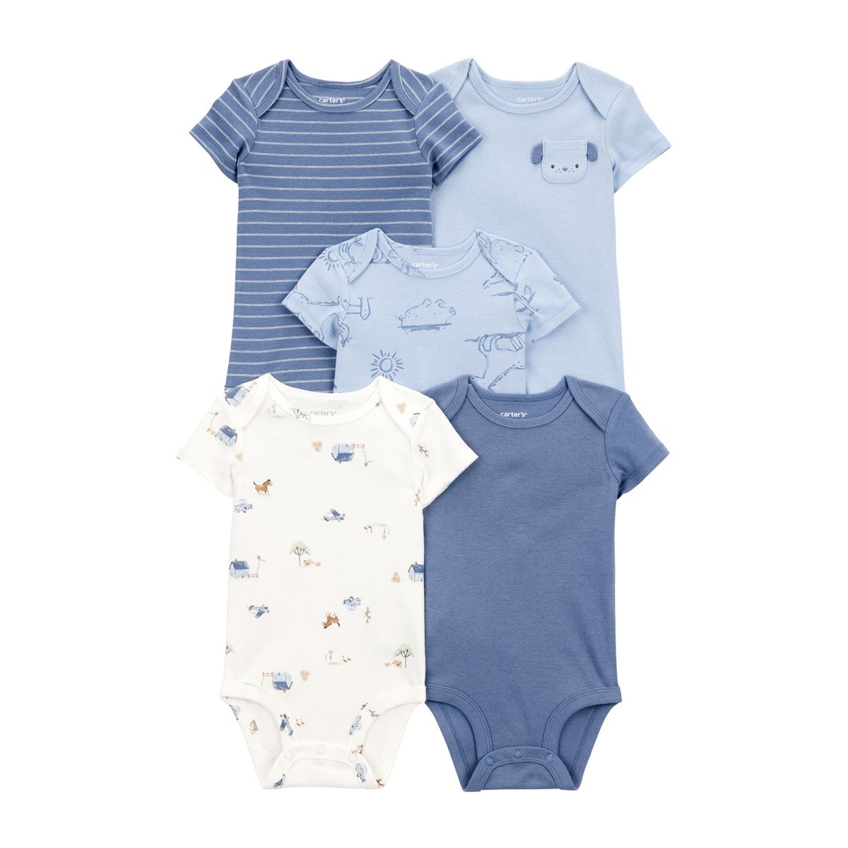 CARTER'S - Pack De Bodys Algodón 5 Unidades Bebé Niño Carter's