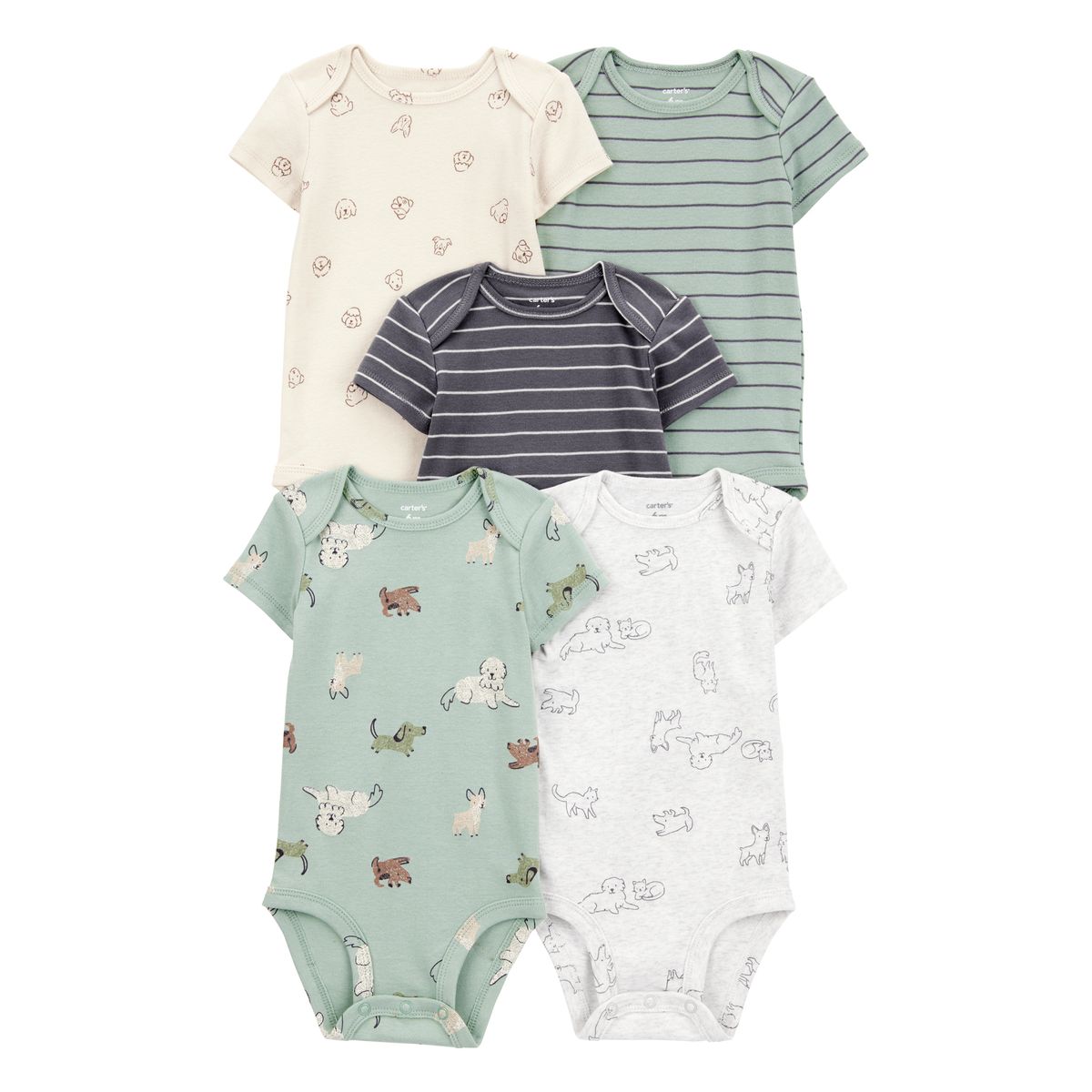 CARTER'S - Pack De Bodys Algodón 5 Unidades Bebé Niño Carter's